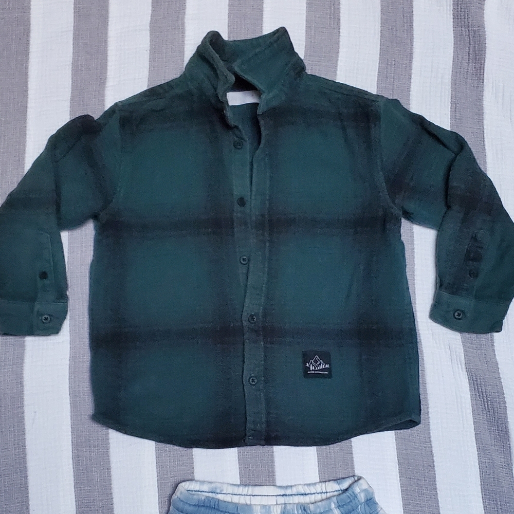 Green Plaid Flannel